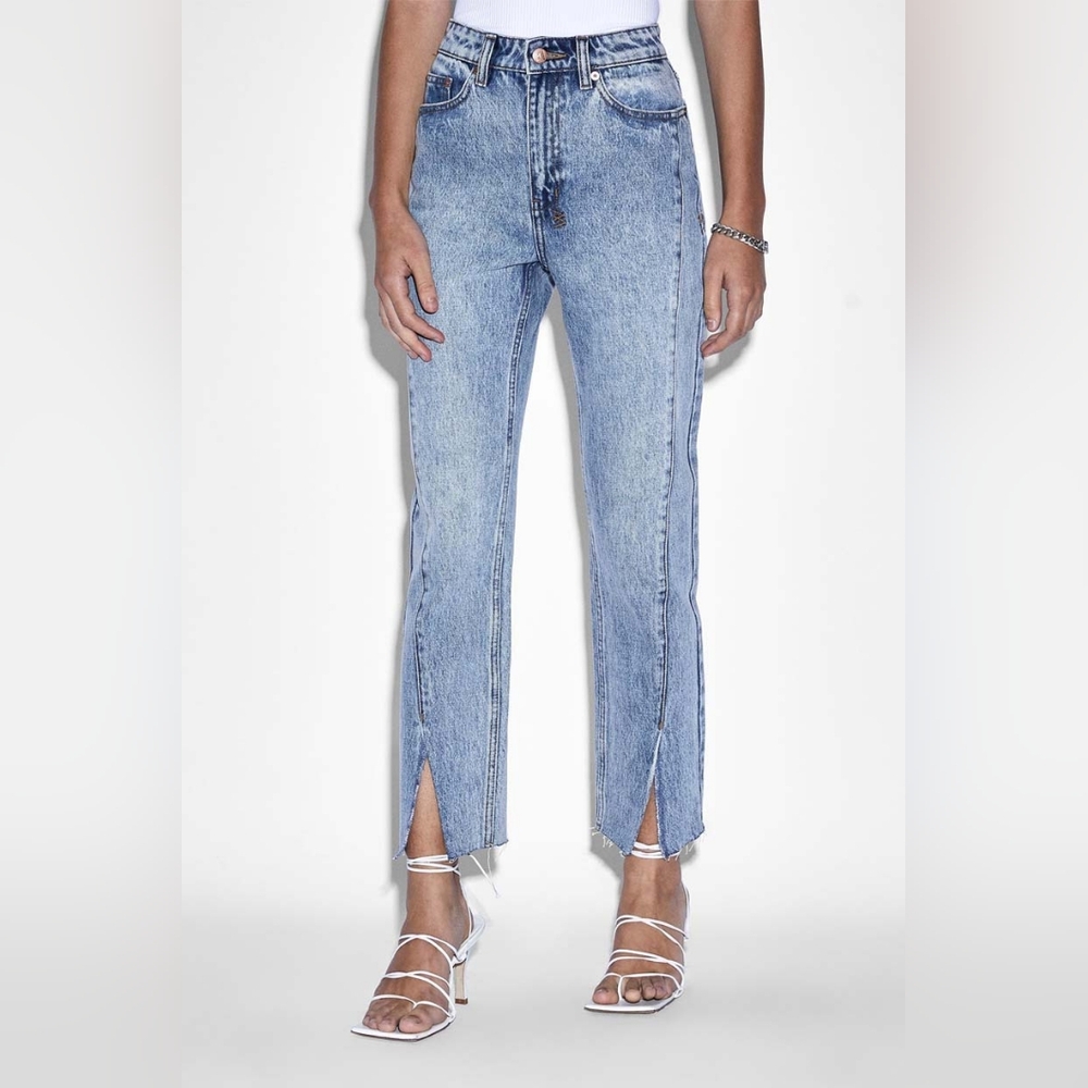 Ksubi Nine O Straight Split Hem Cropped Jeans